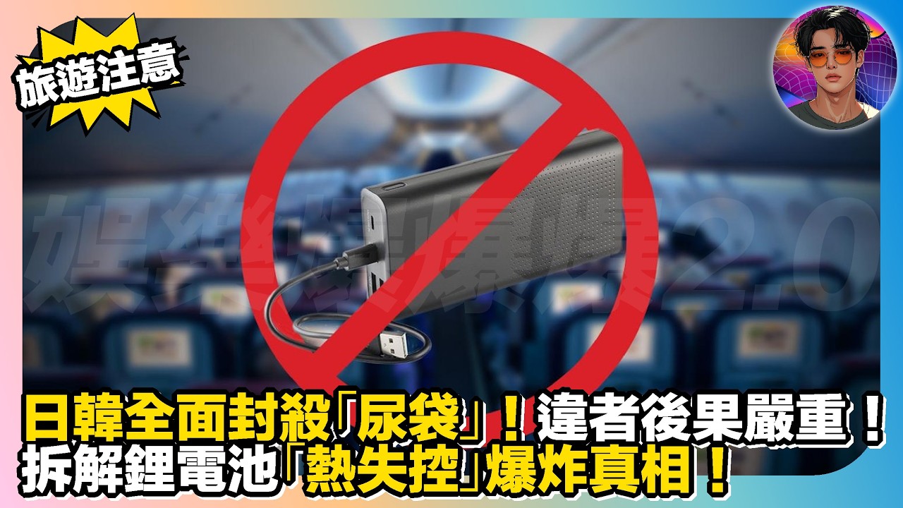 【旅遊注意】日韓全面封殺「尿袋」｜違者後果嚴重｜拆解鋰電池「熱失控」爆炸真相｜娛樂爆爆爆2.0
