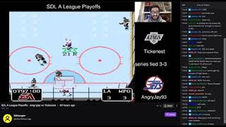 NHL '94 - angryjay93 vs. Tickenest SDL 6 Quarterfinals, Game 7 OT