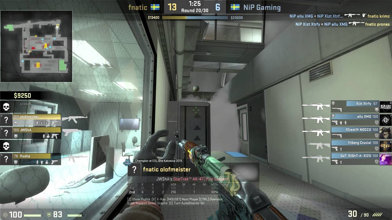 GOTV POV: olofmeister vs. NiP @FaceIT 2015 Finals DH Valencia