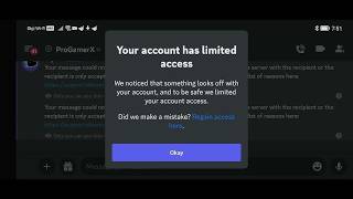How to fix Your account has limited access on discord