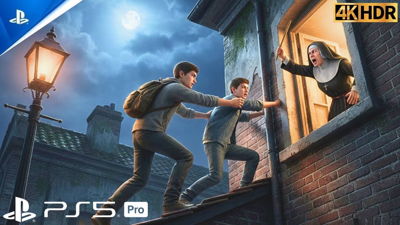 (PS5 PRO) EPIC ESCAPE from NUN - Extreme Parkour Uncharted™ 4 |ULTRA Realistic Gameplay [4K60FPSHDR]