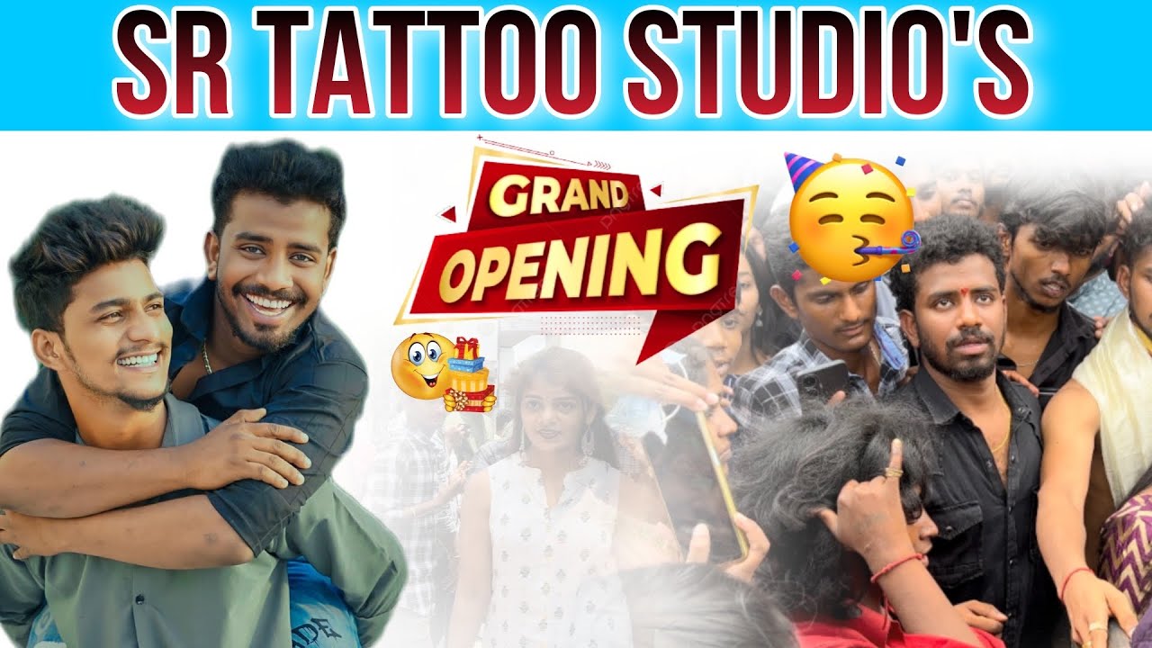 Youtuber Rishi Style official SR Tattoo Studio's Grand Opening | Shree ...