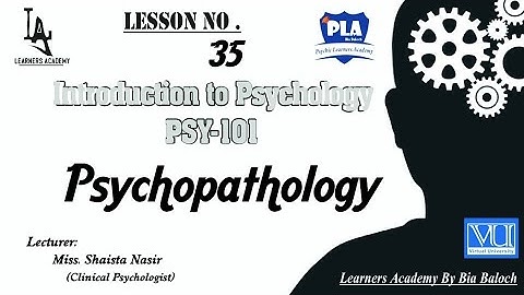 Introduction to Psychology –PSY101 VU Urdu | Lecture No.35 | Learners Academy By Bia Baloch