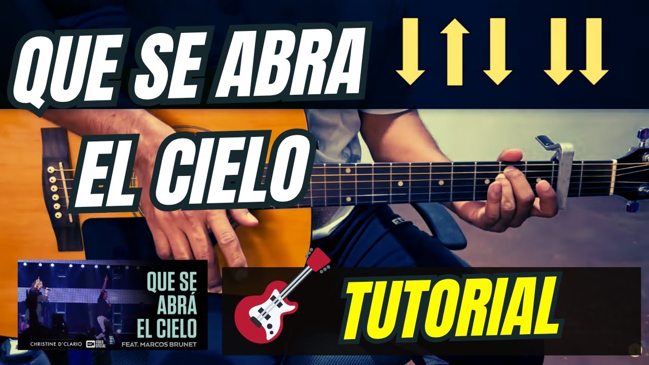 SOLO 4 ACORDES 🎸 Cómo Tocar QUE SE ABRA EL CIELO FACIL en Guitarra Acústica | Tutorial Completo |