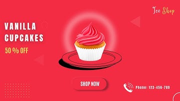 Canva Tutorial For Beginners (2023): Cupcake Banner