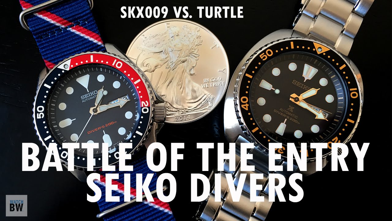 Comparing the Seiko SKX and the new Seiko Turtle - YouTube