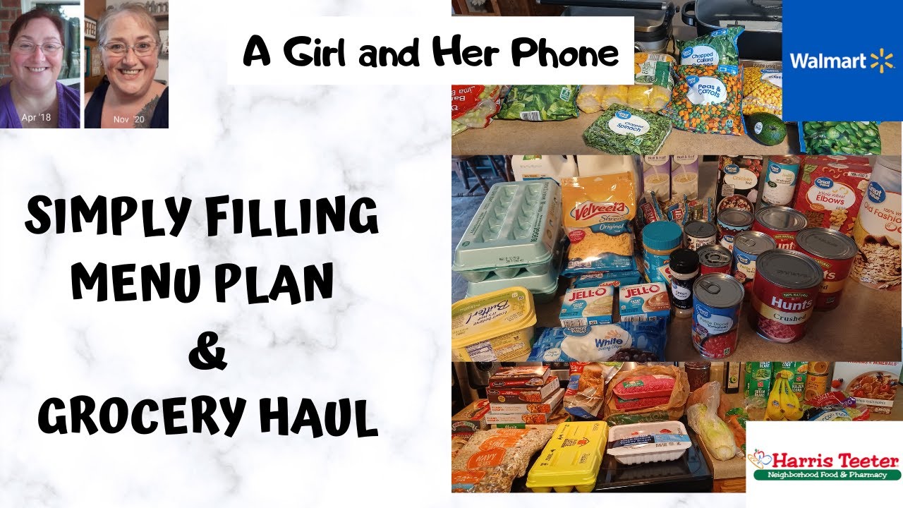 Simply Filling Menu Plan & Grocery Haul