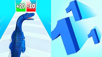 Number Merge Run VS Dinosaur Evolution Run - All Max Android Gameplay, IOS Game 