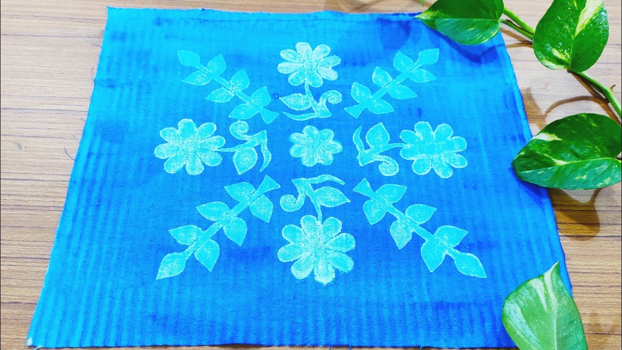 Fabric Painting Technique 1 (Dabu Printing) YouTube