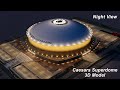 Caesars Superdome - New Orleans USA 3D Model  (Night View)