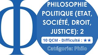 Philosophie politique (Etat, société, droit, justice): 2