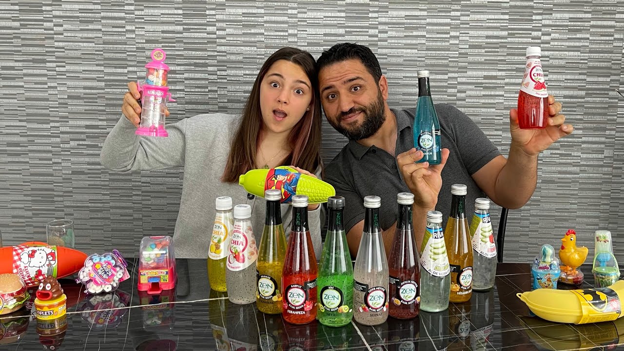 İLGİNÇ ÜRÜNLERİ YEDİK! DEĞİŞİK İÇECEKLERİ TATTIK! BABAKIZ