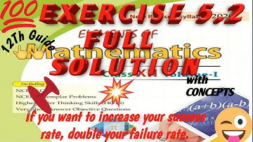 Exercise 5.2 solution Elements of Mathematics book class 12/Solution of exercise 5.2 class 12 maths