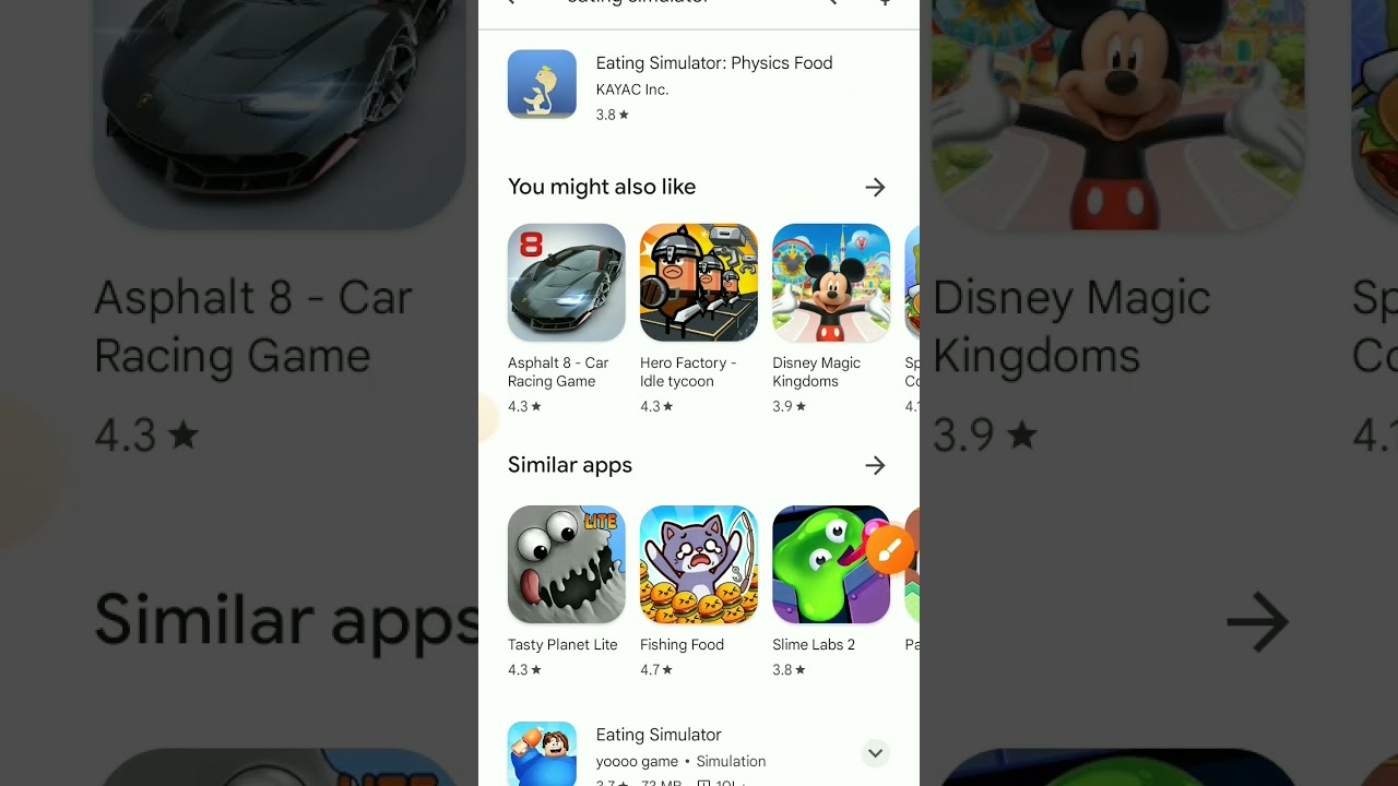 eating simulator for Android 