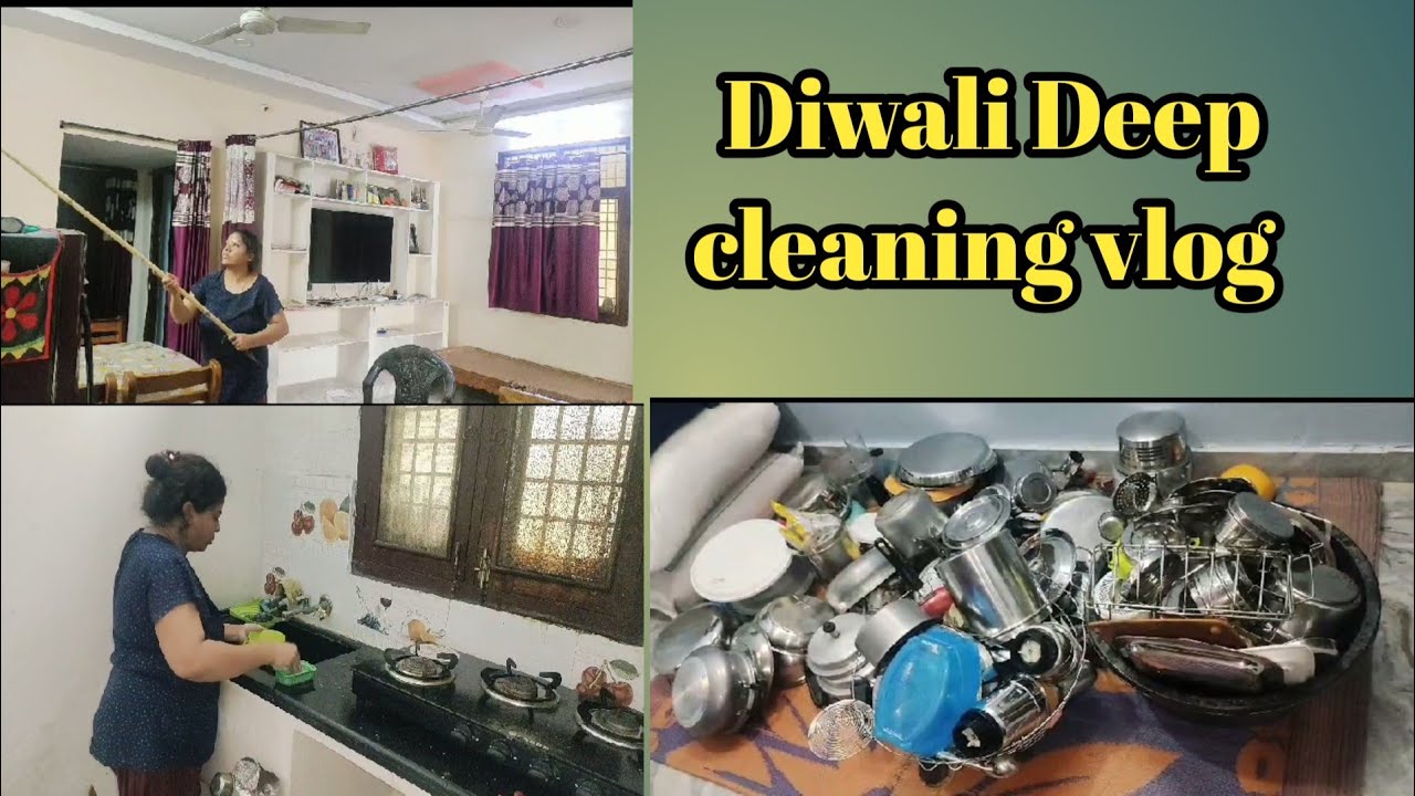 Diwali Deep cleaning vlog //ఇలా clean చేసుకుంటే సింపుల్ గా ఇల్లు మొత్తం ...