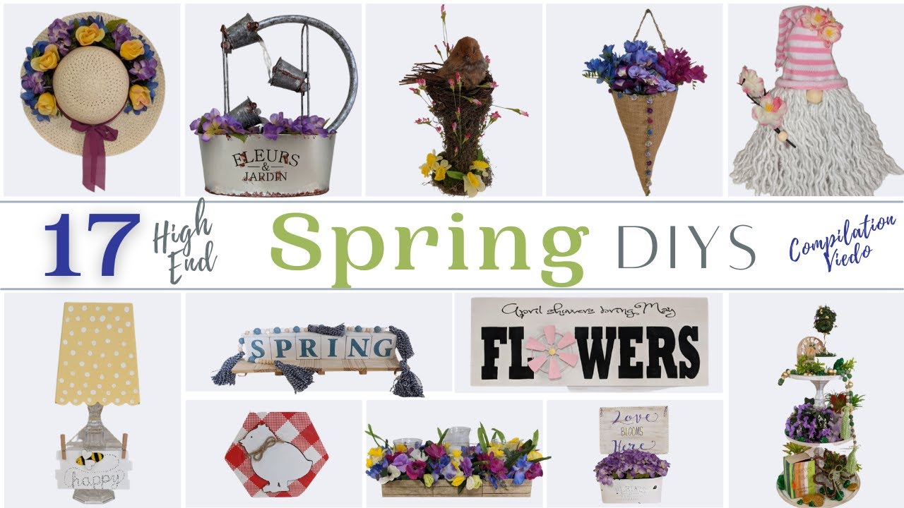 17 HIGH END SPRING DIYS | FARMHOUSE DECOR ON A BUDGET | DOLLAR TREE DIY ...