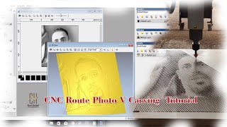 CNC Router Image Engraving  on MDF | | ArtCAM Tutorial | | V bit Carving || Halftone photo tutorial screenshot 3