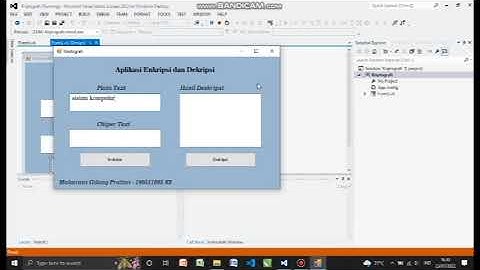 Demo Aplikasi Kriptografi Sederhana (enkripsi & dekripsi)