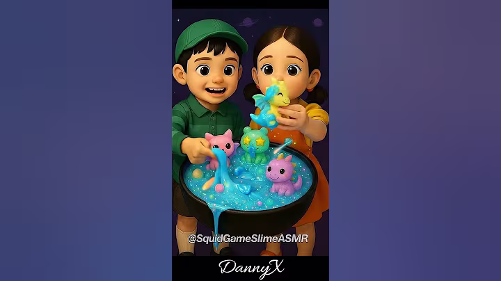 Squid Game Kids Eat CUTE BABY DRAGON SLIME! 🐲  AI ASMR #shorts #squidgame #dragonball