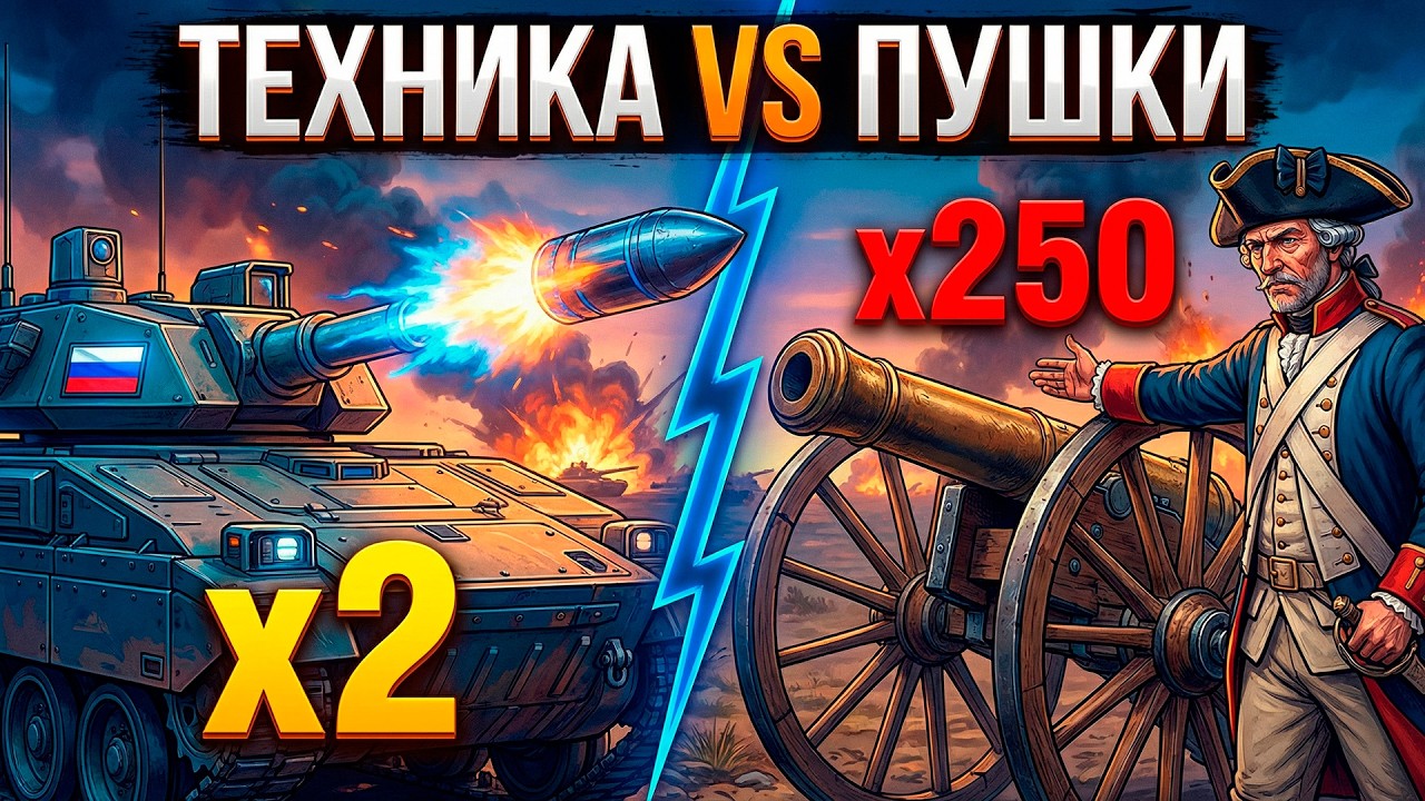 250 ПУШЕК НАПОЛЕОНА против 2 БОЕВЫХ МАШИН — Кто кого?