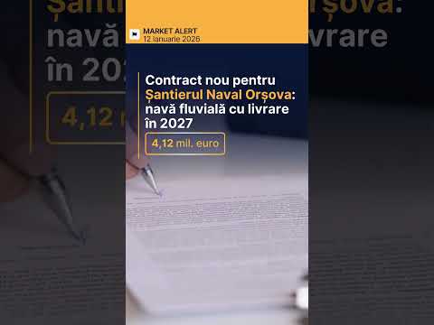 📊 Șantierul Naval Orșova, listat la Bursa de Valori București sub simbolul SNO, a &icirc;ncheiat un contr