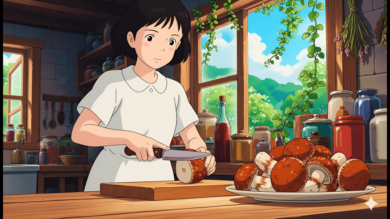 Foraging Matsutake with Grandma in the Pines | A Peaceful Life on the Hillside | Ghibli-Style Video