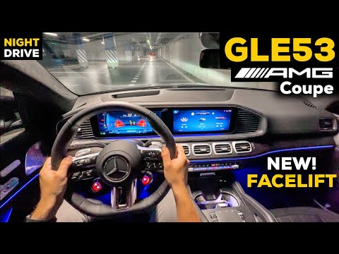 2024 MERCEDES AMG GLE 53 Coupe NEW FACELIFT NIGHT POV Drive LOUD Sound AMBIENT Lights MBUX