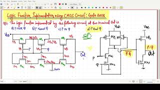 Celebrity CMOS Logic Gate Implementation Based Problem : Gate 2008 Net Worth