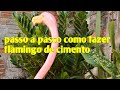 Passo a passo como fazer flamingo de cimento