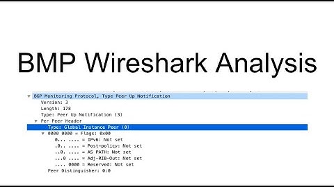 BGP Monitoring Protocol(BMP) Message Types in Wireshark
