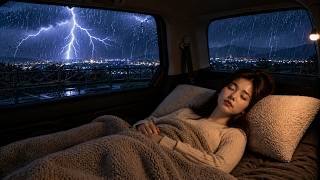 Cozy Car Rain Sounds | Gentle Heavy Rain for Deep Sleep, Stress Relief, and Insomnia Relief