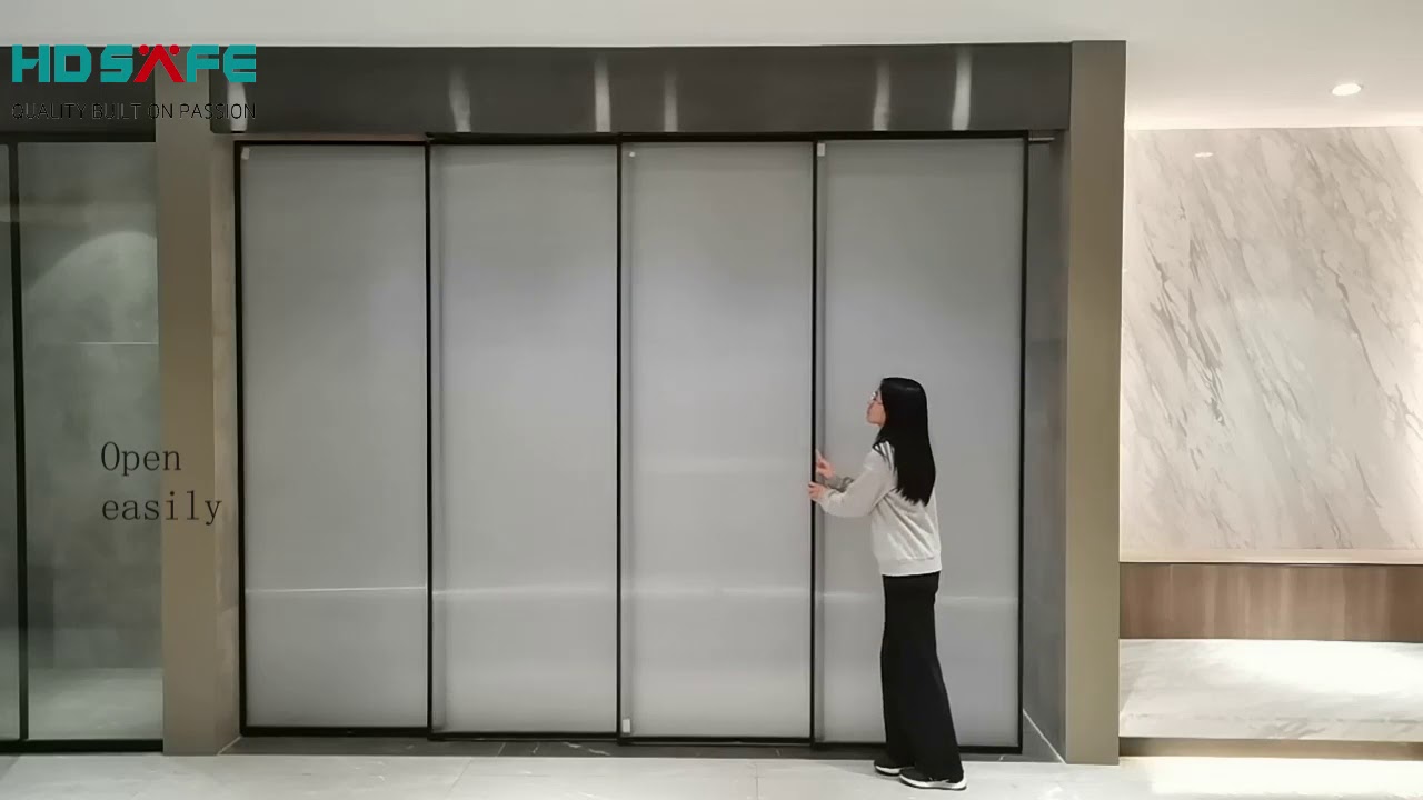 New aluminum triple linkage silent laborsaving sliding door