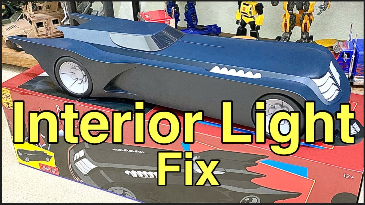 Mcfarlane Batman Animated Series Batmobile Interior Light Fix - YouTube