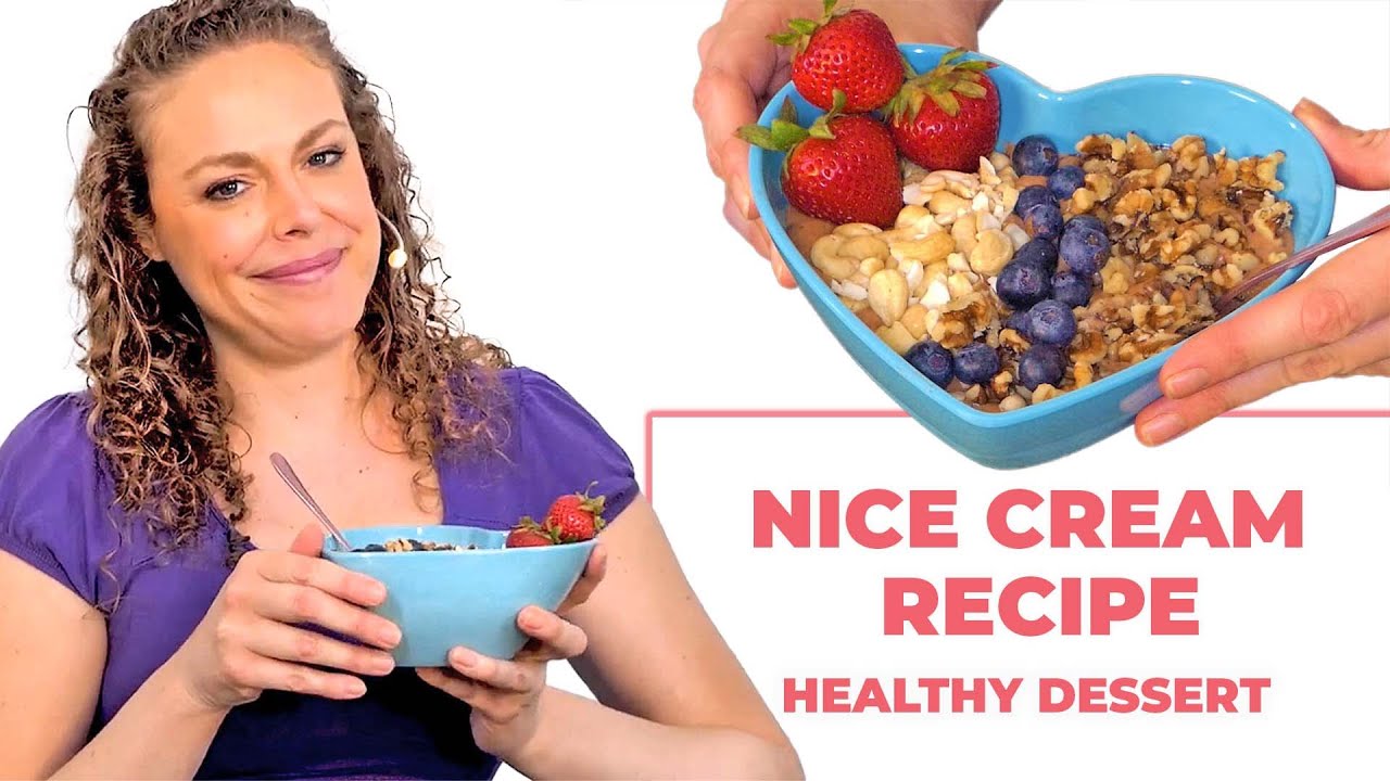 Healthy Easy How To!  My Fave Dessert: NICE Cream, Vegan Ice Cream with Raw Cacao, Health Tips