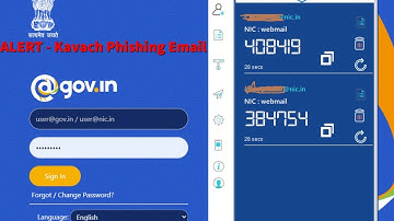 NIC Kavach New Version Email - ALERT - It is a Fraud Email
