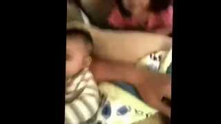 Peyton being tickled