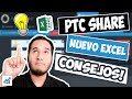 PTCShare - Excel calculadora de ganancias, consejos, estrategia y sorteo!!!