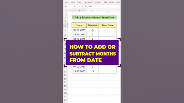 How to Add or Subtract months from Date 💥Edate function Excel #excelshorts #exceltricks #shorts