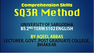 Lecture 2 BS 5102 | Comprehensive Reading Skills | SQ3R Method | Reading Strategies | BS UOS English