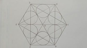 Drawing 6 Circles in a Hexagon | Engineering Drawing