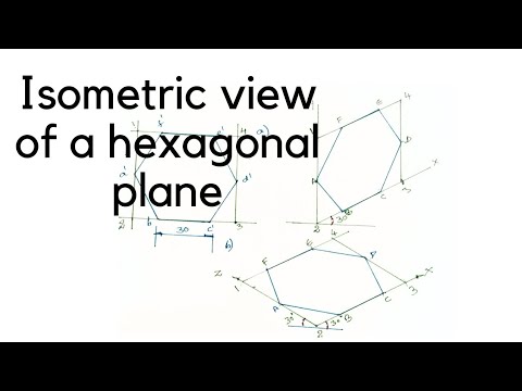 Isometric view of a hexagonal plane - YouTube