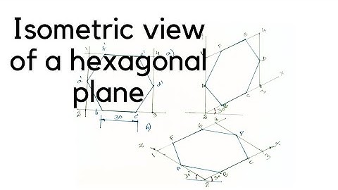 Isometric view of a hexagonal plane