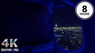 Takeoff & Landing Dark Screen Airplane Ambience | Flight Attendant | Call Ding | Reading, Sleeping screenshot 3