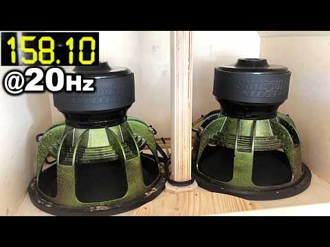 158dB at 20Hz Brutal BASS! 15,800 Watts CLAMPED!