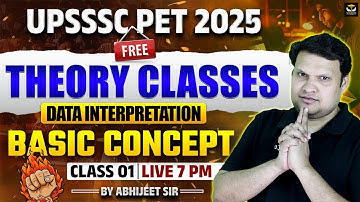 UPSSSC PET 2025 | UPSSSC PET DATA INTERPRETATION BASIC CONCEPT CLASS-2 ABHIJEET SIR | WISDOM UP Govt