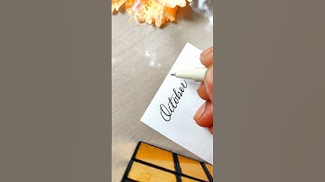 How to Write October in Calligraphy | Calligraphy Step-by-Step Guide ✍️ #shorts #art #calligraphy