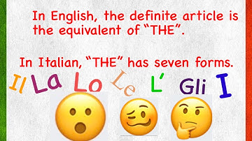 BASIC ITALIAN LANGUAGE: DEFINITE ARTICLE (English/ Filipino Translation )