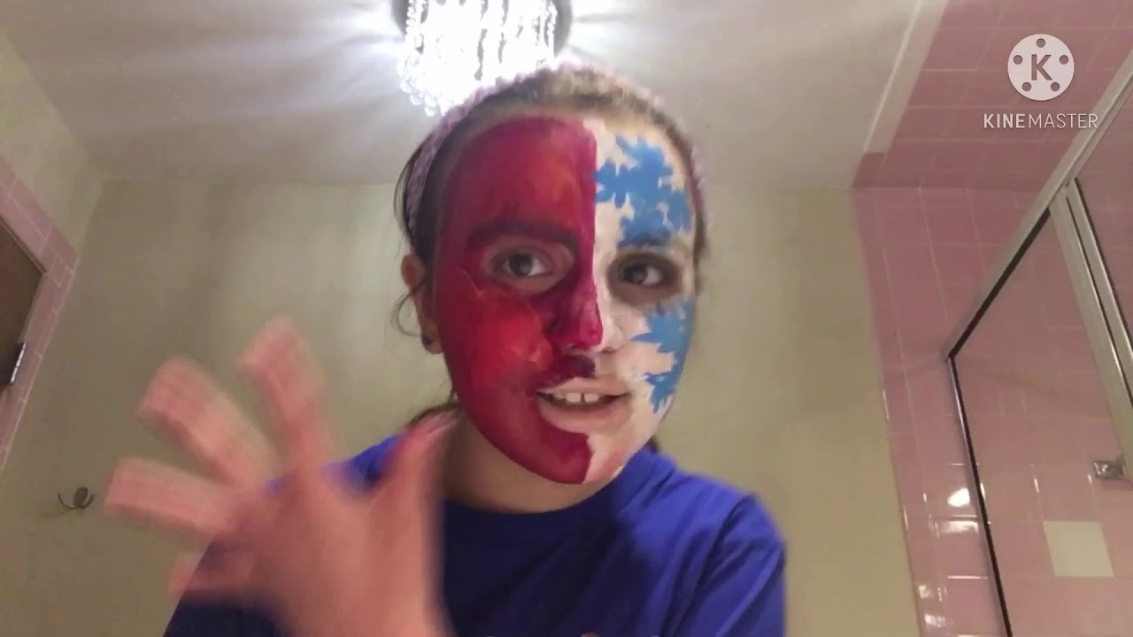 Fire and ice makeup look!😀