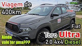 Fiat Toro Ultra: 400km de viagem