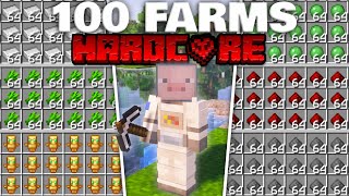 Building 100 Farms in Hardcore Minecraft